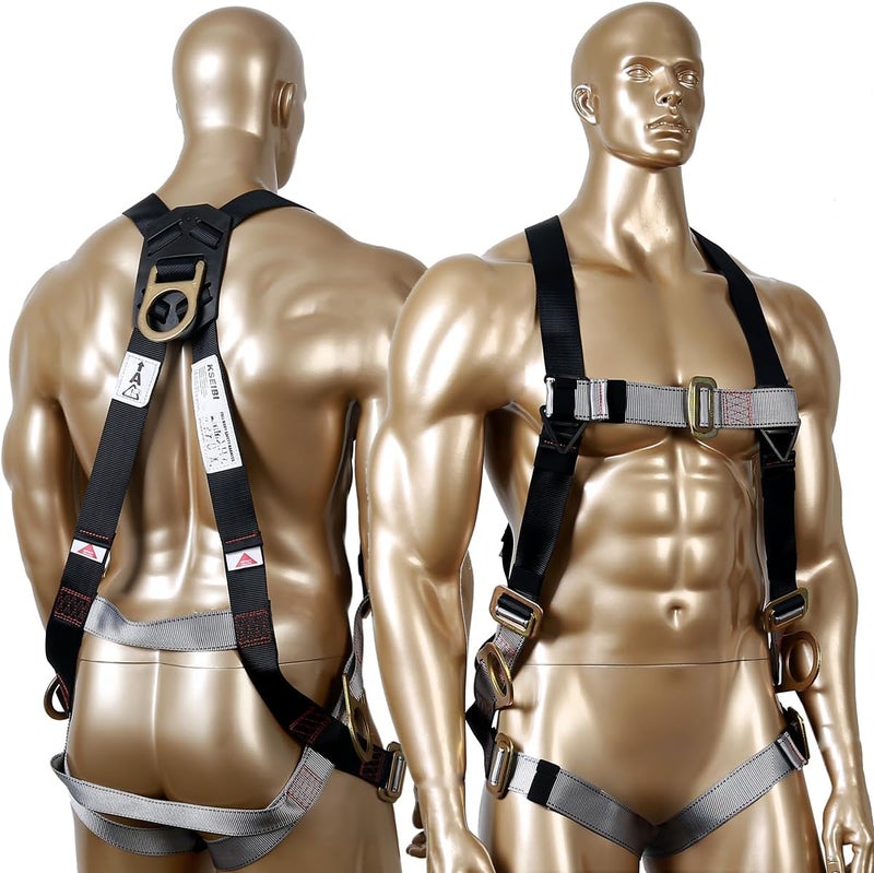 KSEIBI 421026 Fall Protection Safety Harness Kit W 3 D-Rings for Lanyard DELUXE Safety Protection Arrest and Carry Bag - Image 1